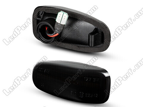 Side view of the dynamic LED side indicators for Mercedes Classe C (W202) - Smoked Black Version