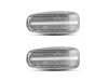 Front view of the sequential LED turn signals for Mercedes E-Class (W210) 1999 - 2002 - Transparent Color