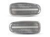 Front view of the sequential LED turn signals for Mercedes E-Class (W210) 1995 - 1999 - Transparent Color