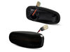 Side view of the dynamic LED side indicators for Mercedes E-Class (W210) 1999 - 2002 - Smoked Black Version