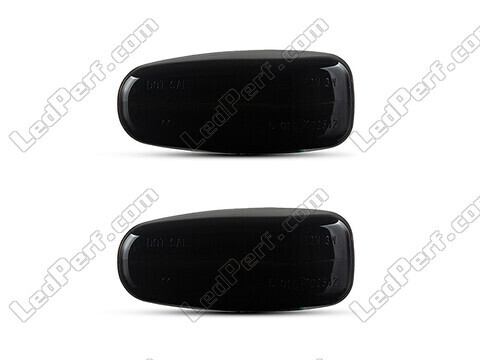 Front view of the dynamic LED side indicators for Mercedes E-Class (W210) 1999 - 2002 - Smoked Black Color