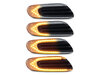 Lighting of the transparent sequential LED turn signals for Mini Cooper IV (F55 / F56)