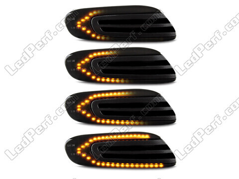 Lighting of the black dynamic LED side indicators for Mini Cooper IV (F55 / F56)