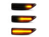 Lighting of the black dynamic LED side indicators for Mini Countryman II (F60)