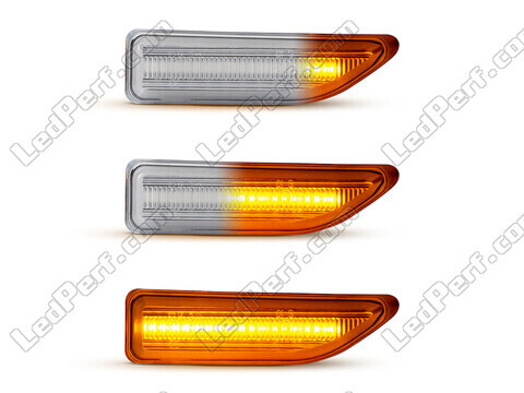 Lighting of the transparent sequential LED turn signals for Mini Countryman II (F60)