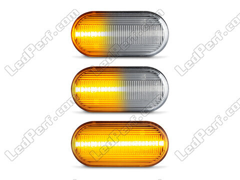 Lighting of the transparent sequential LED turn signals for Nissan Qashqai I (2007 - 2010)