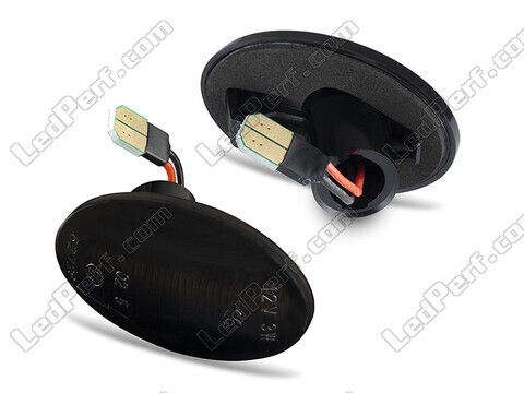 Side view of the dynamic LED side indicators for Opel Astra F - Smoked Black Version