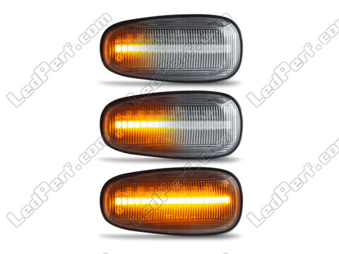 Lighting of the transparent sequential LED turn signals for Opel Astra G