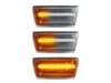 Lighting of the transparent sequential LED turn signals for Opel Corsa D