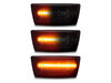 Lighting of the black dynamic LED side indicators for Opel Meriva B