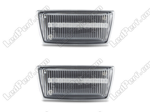 Front view of the sequential LED turn signals for Opel Meriva B - Transparent Color