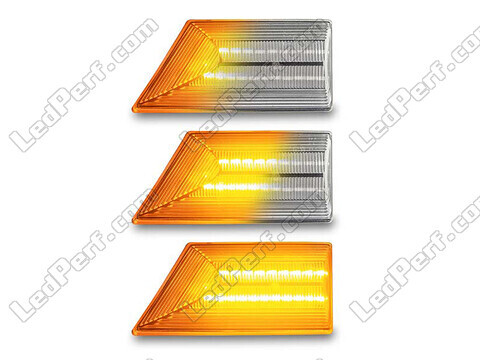 Lighting of the transparent sequential LED turn signals for Opel Vectra C