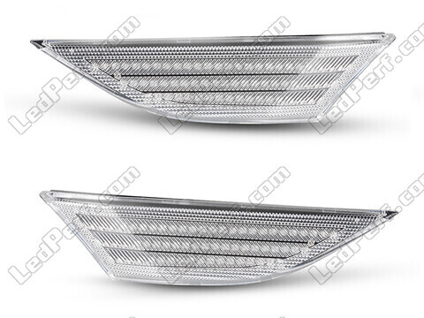 Front view of the sequential LED turn signals for Porsche Boxster (981) - Transparent Color