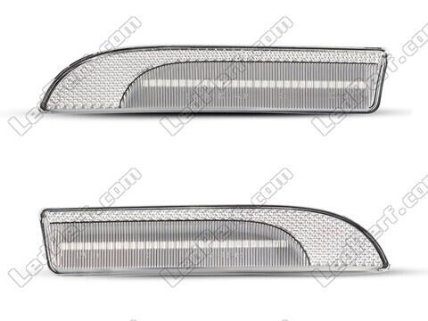 Front view of the sequential LED turn signals for Porsche Panamera - Transparent Color
