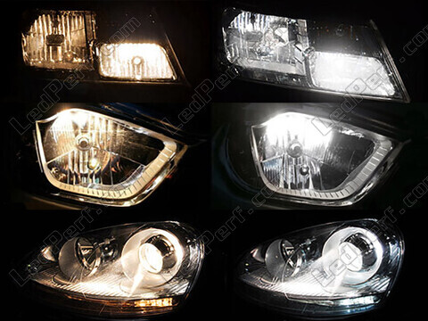 Comparison of low beam Xenon Effect of Renault Express Van before and after modification