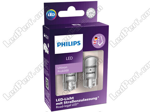 Packaging Philips W5W Ultinon PRO6000 LED bulbs approved - 11961HU60X2 