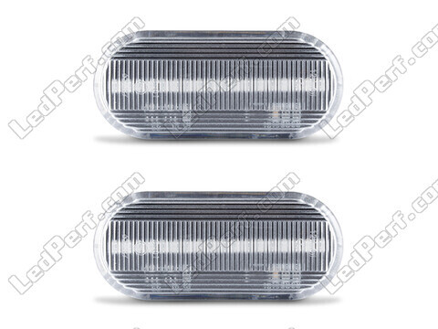Front view of the sequential LED turn signals for Volkswagen Golf 3 - Transparent Color