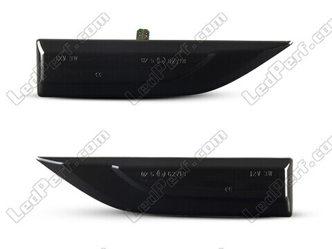 Front view of the dynamic LED side indicators for Volkswagen Multivan / Transporter T6 - Smoked Black Color