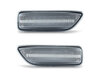 Front view of the sequential LED turn signals for Volvo S80 - Transparent Color