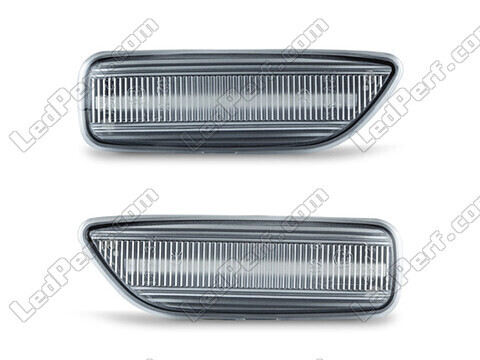 Front view of the sequential LED turn signals for Volvo S80 - Transparent Color