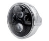 Example of round chrome headlight with black LED optic for Ducati Monster 400