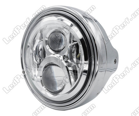 Example of headlight and chrome LED optic for Ducati Monster 400