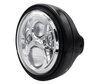 Example of round black headlight with chrome LED optic for Ducati GT 1000