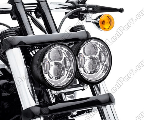 LED Headlights for Harley-Davidson Fat Bob 1584 - Approved Round Motorcycle Optics