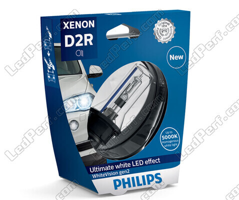D2R Philips WhiteVision Gen2 +120% 5000K  Xenon Bulb - 85126WHV2S1