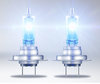 H7 halogen bulbs Osram Cool Blue Intense NEXT GEN producing LED effect lighting