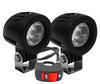 Additional LED headlights for motorcycle Harley-Davidson Super Glide 1450 - Long range