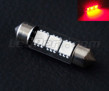 39mm festoon LED bulb - red - C7W