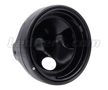 Black round headlight for 7 inch full LED optics of Moto-Guzzi Bellagio 940